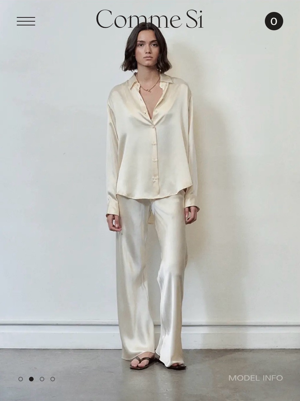 Comme Si Silk Bias Pant
